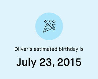 Embark dog DNA age test result showing Oliver's estimated birthday as July 23, 2015.
