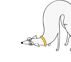 Line drawing of a dog