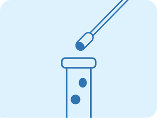 Swab and collection tube icon
