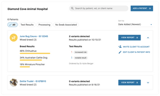 Vet dashboard