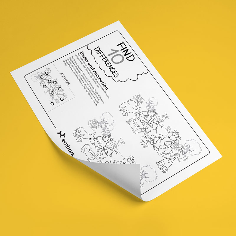 image of a coloring sheet of dogs